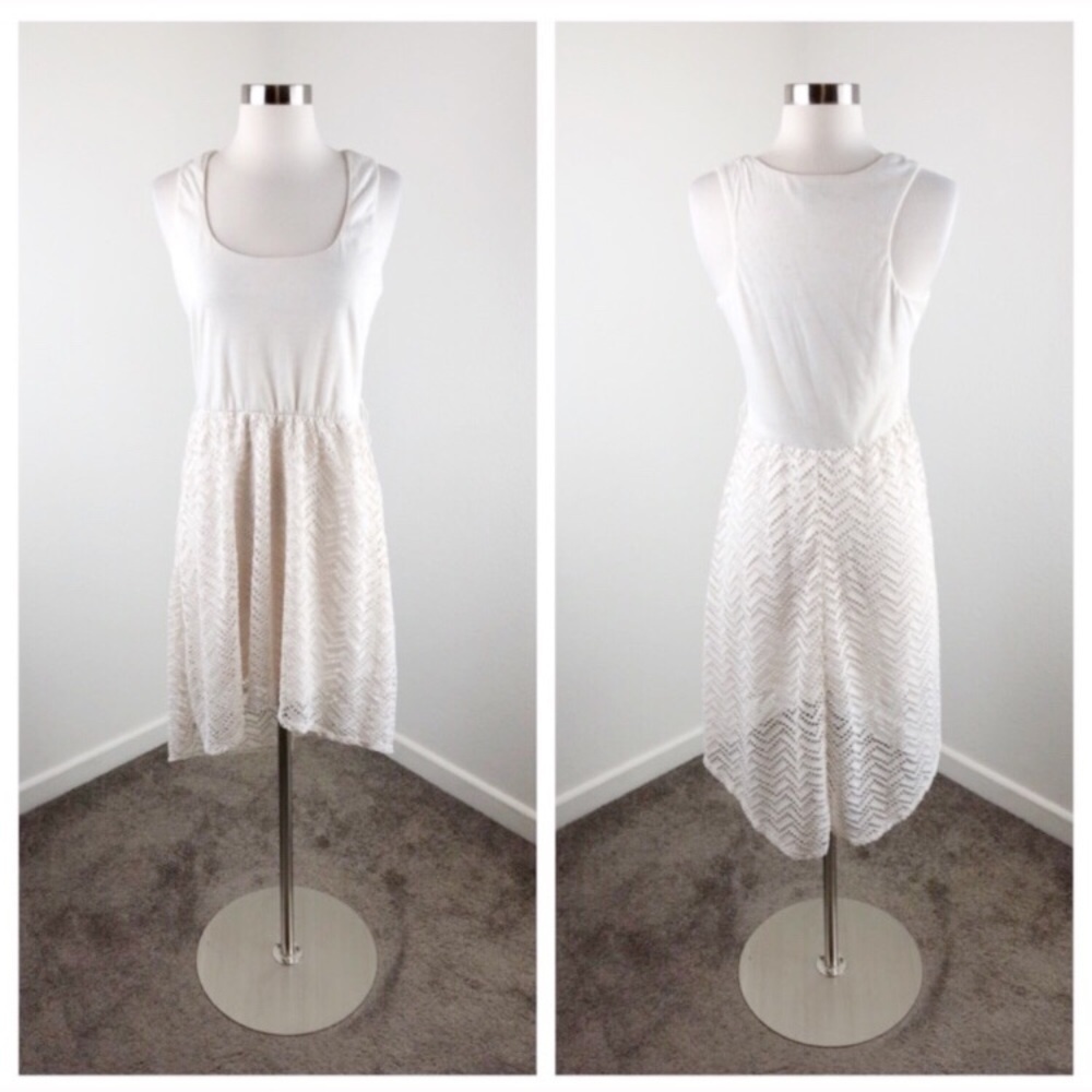 As U Wish cream lace high low dress